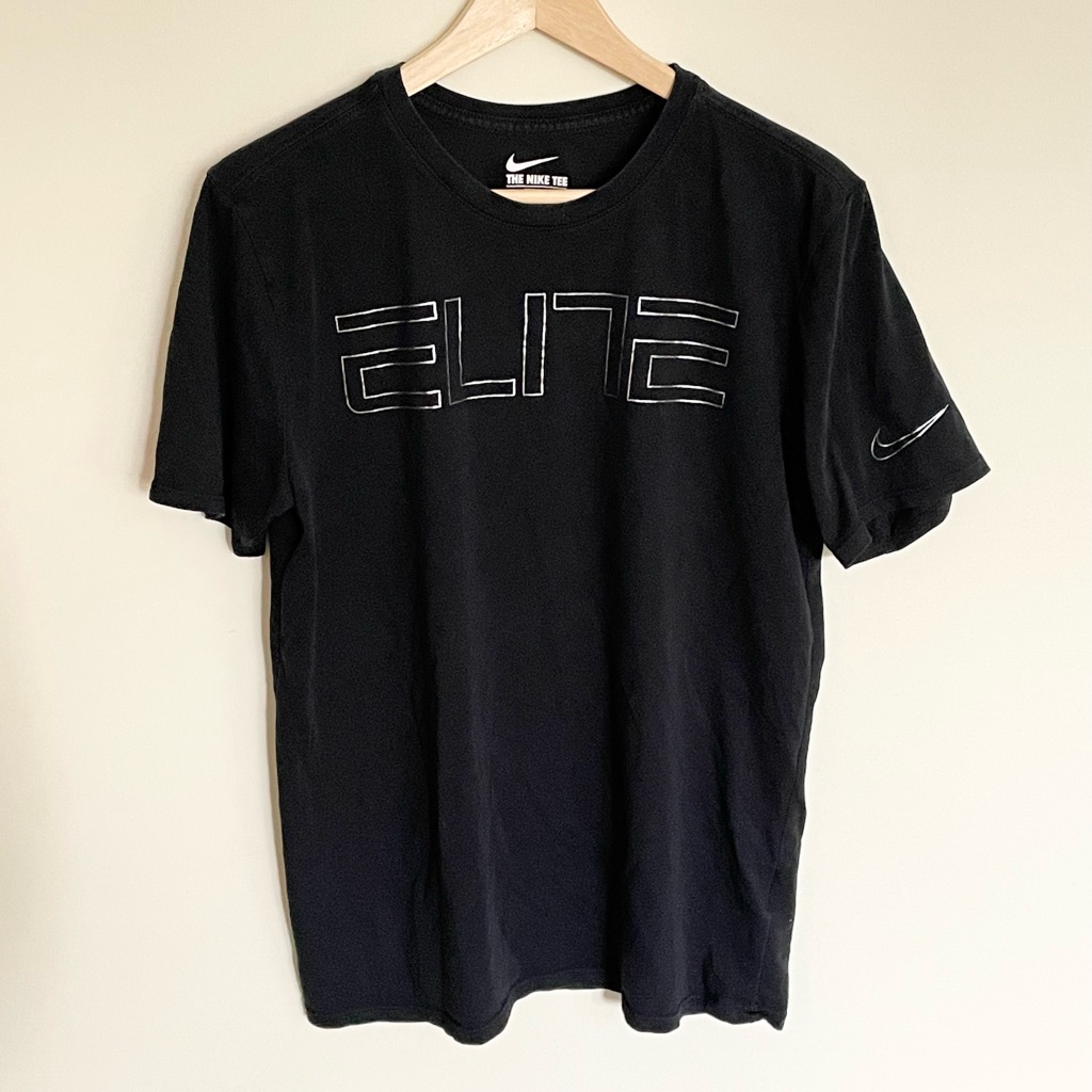 Nike Elite Athletic Cut Black Dri Fit T Shirt Tee Mens Size Medium